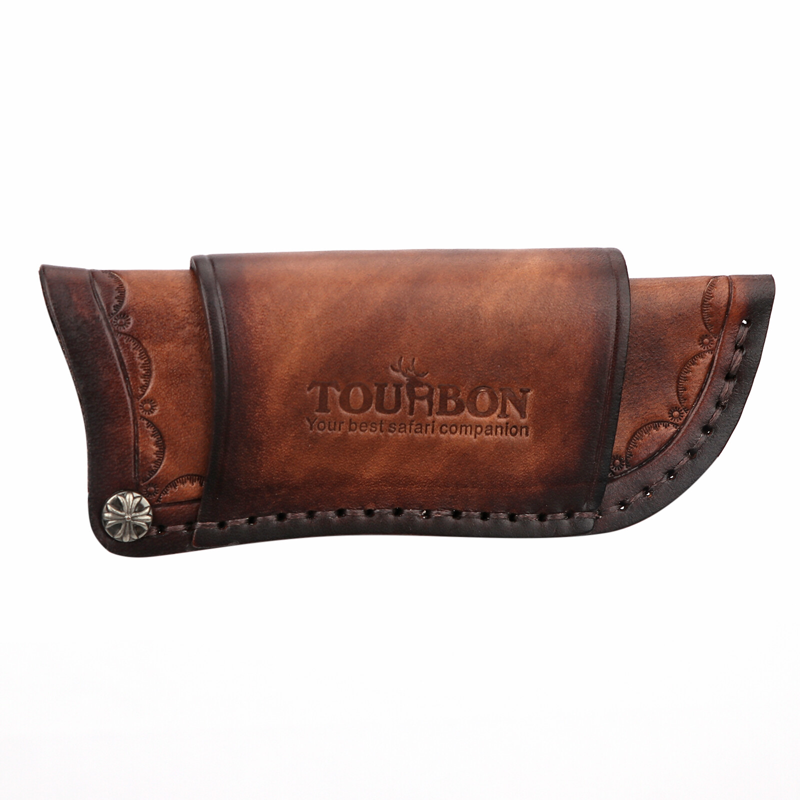 TOURBON Real Leather Folding Knife Belt Holster Horizontal/Vertical Sheath US