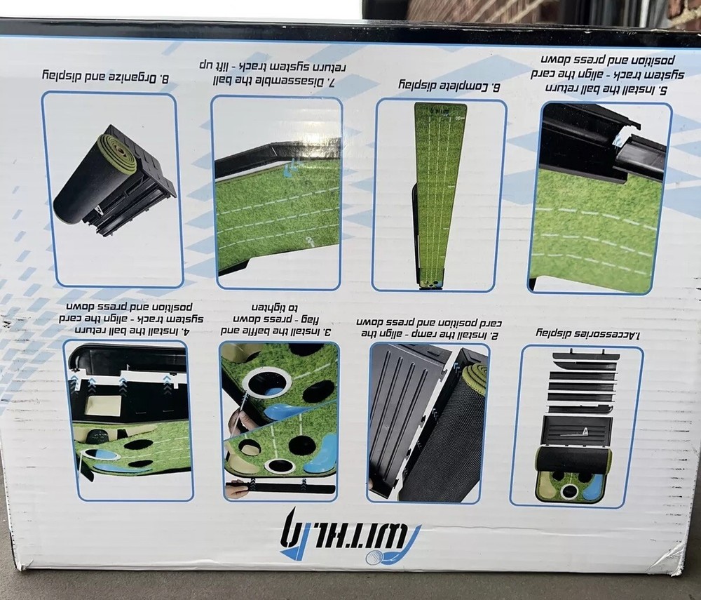 WITHLIN Putting Green NEW IN BOX (box Damaged) W/ Automatic Ball Return