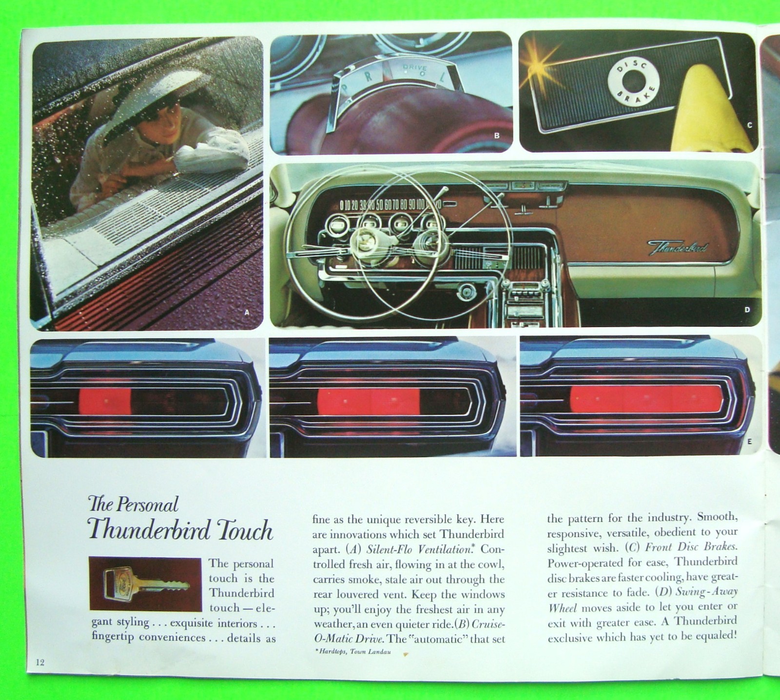 1966 FORD THUNDERBIRD HUGE PRESTIGE 16-p COLOR CATALOG Brochure CONVERTIBLE vg++