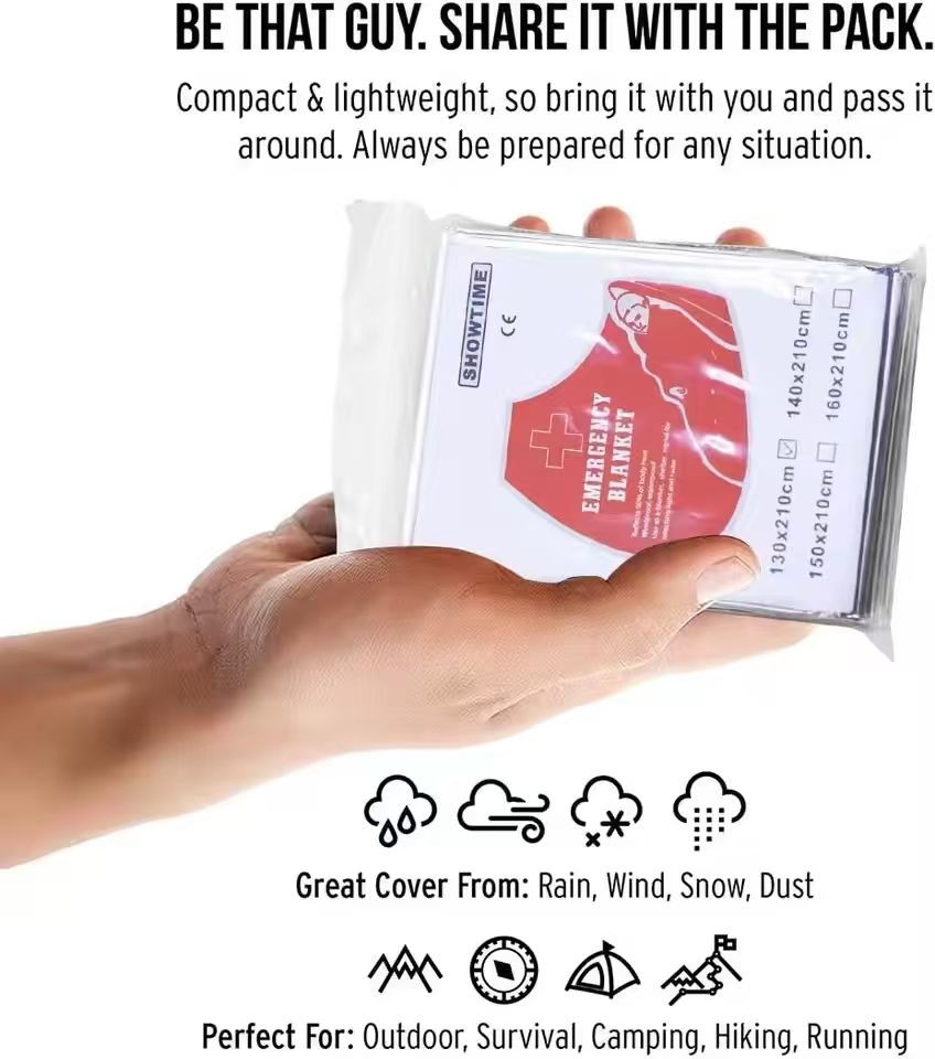 30/20/10 PACK Extra Large 82"x 52 Emergency Solar Mylar Blanket Survival Safety