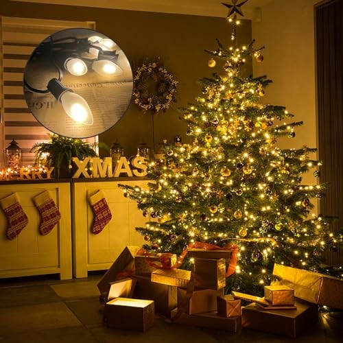 25 Pack C7 LED Light Bulbs, C7 Vintage Christmas Replacement Frosted White