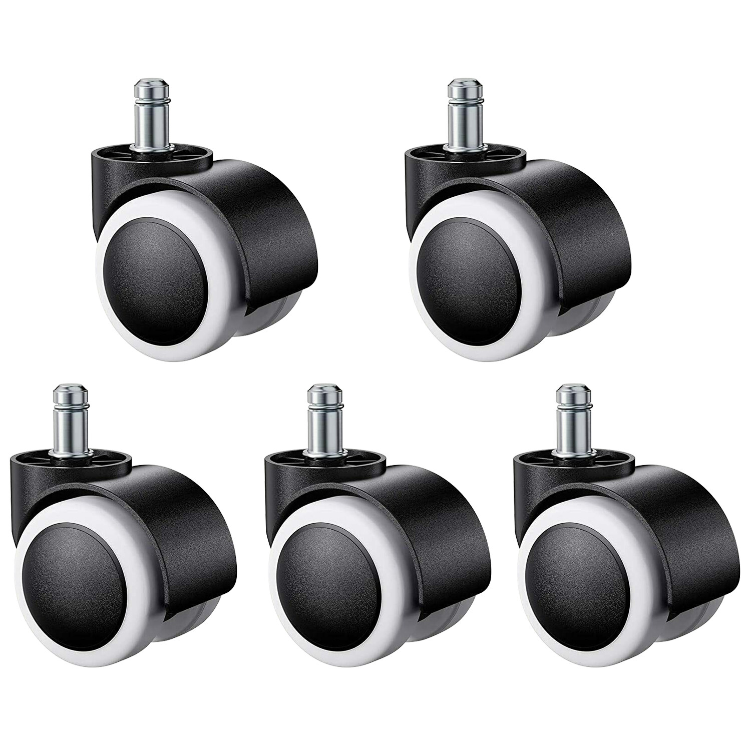 Universal Chair Casters-2" Heavy Duty Swivel Wheels|Office Chair Replacement Set