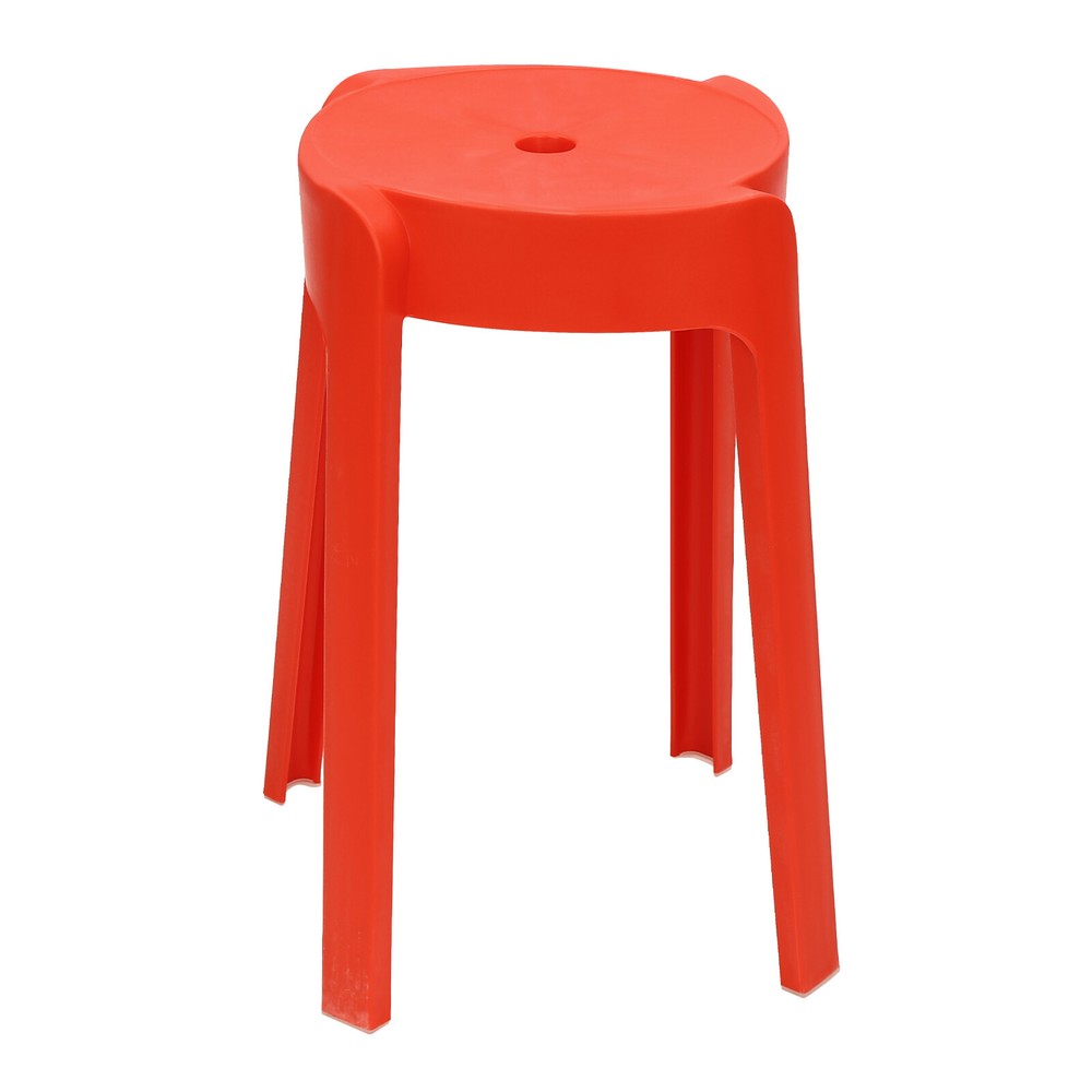 Plastic Stool Counter Kitchen Stools 18'' Set of 4 Backless Stackable Bar Stools