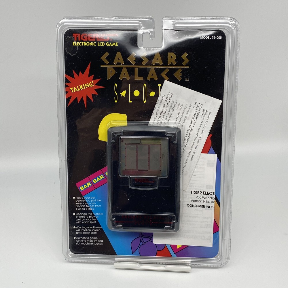 Vintage Tiger Electronics LCD Game Caesars Palace Talking Slots 1994