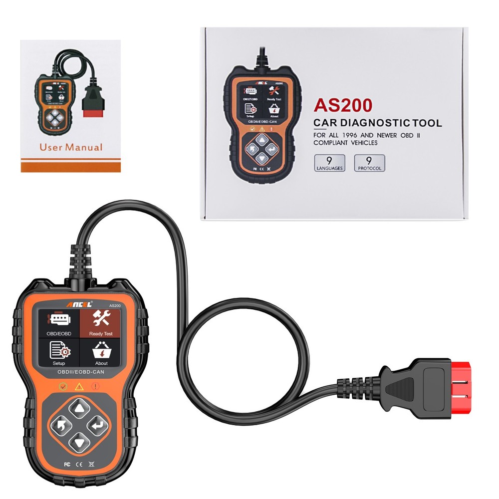 ANCEL AS200 OBD2 Code Reader Scanner Diagnostic Tool DTC Lookup I/M Readiness US