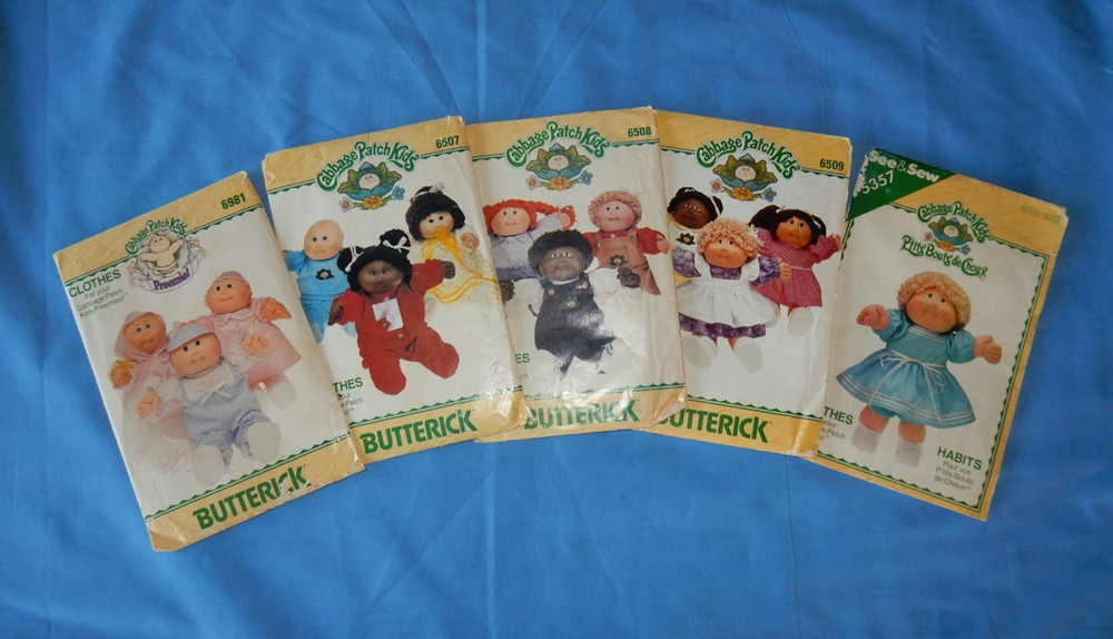 Vintage Cabbage Patch Clothes Butterick Patterns Preemie & 16" Doll PLEASE READ