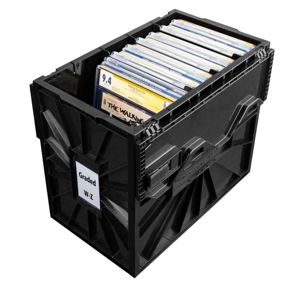 5 BCW Graded Certified Comic Book Storage Plastic Bin Stackable Box Heavy Duty