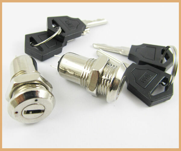 10pcs Key Ignition Switch ON/OFF Lock Switch K3 with Plastic Handle 10.5x29mm