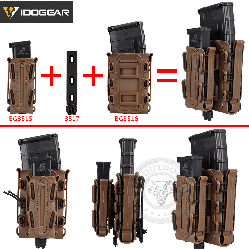 IDOGEAR Military 5.56 Magazine Pouch Mag Carrier Mag Pouch Holder MOLLE 9mm
