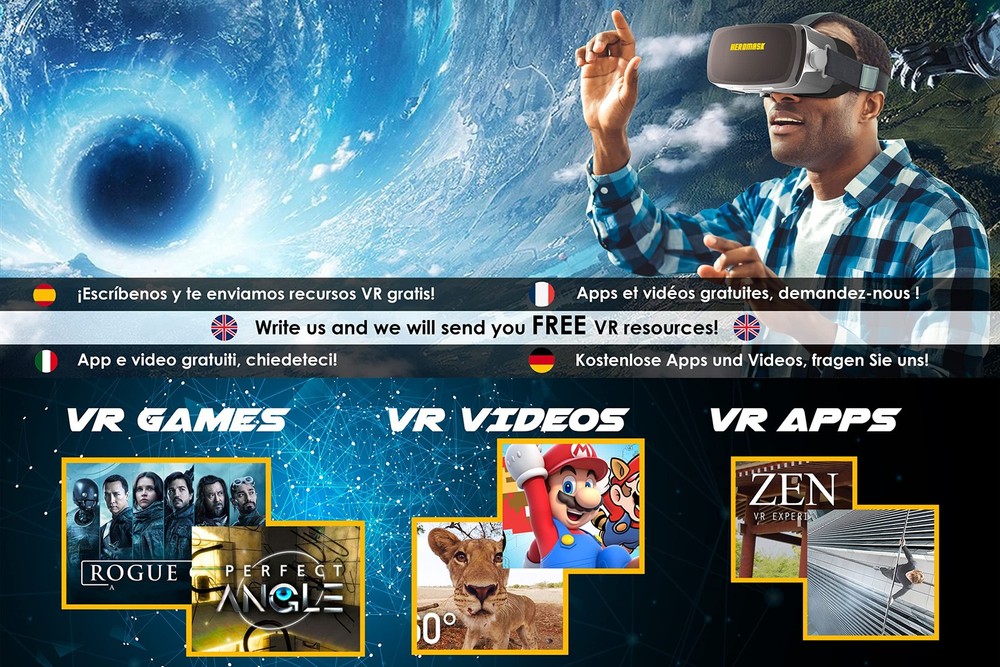 VR Headset with controller - Virtual Reality gaming - 3D glasses Compatible with