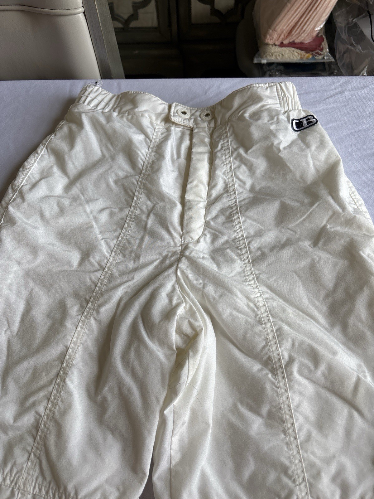 CB Sports Womens Ski Snow Pants Size 8 White Insulated Winter