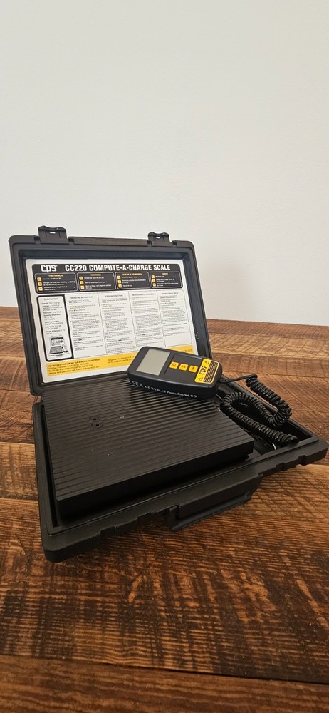 CPS CC220 Compute-A-Charge Refrigerant Charging Scale with Case