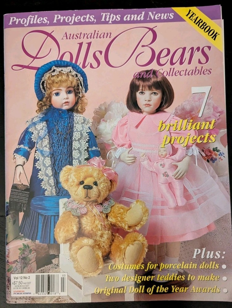 3 Doll Pattern Magazines Australian Dolls Bears German Doll Patterns Ruffles
