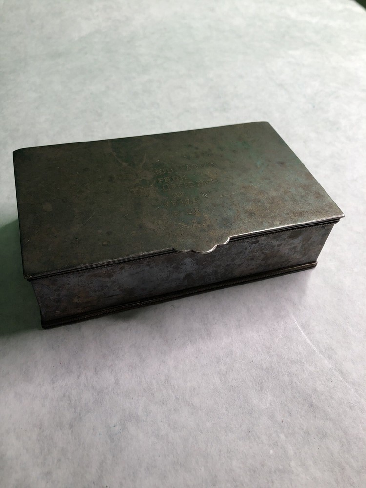 Vintage International Silver Company Box 1956 Inscribed Historical Military