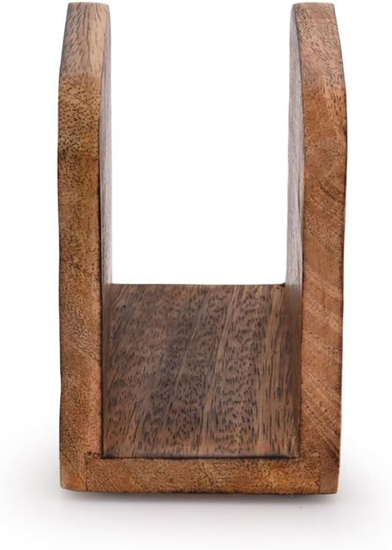 Burning Finish Mango Wood Napkin Holders for Kitchen Upright Paper Napkin Storag