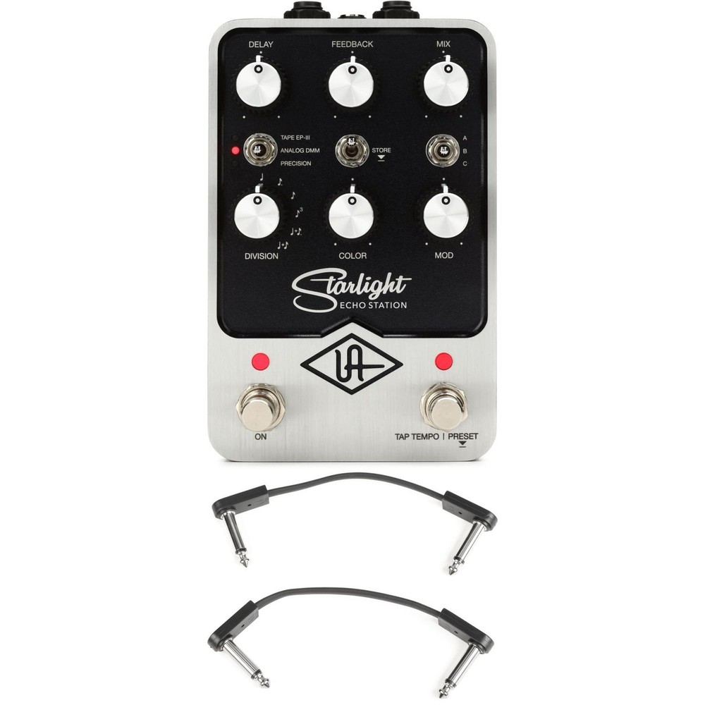 Universal Audio UAFX Starlight Echo Station Delay Pedal with EBS Patch Cables