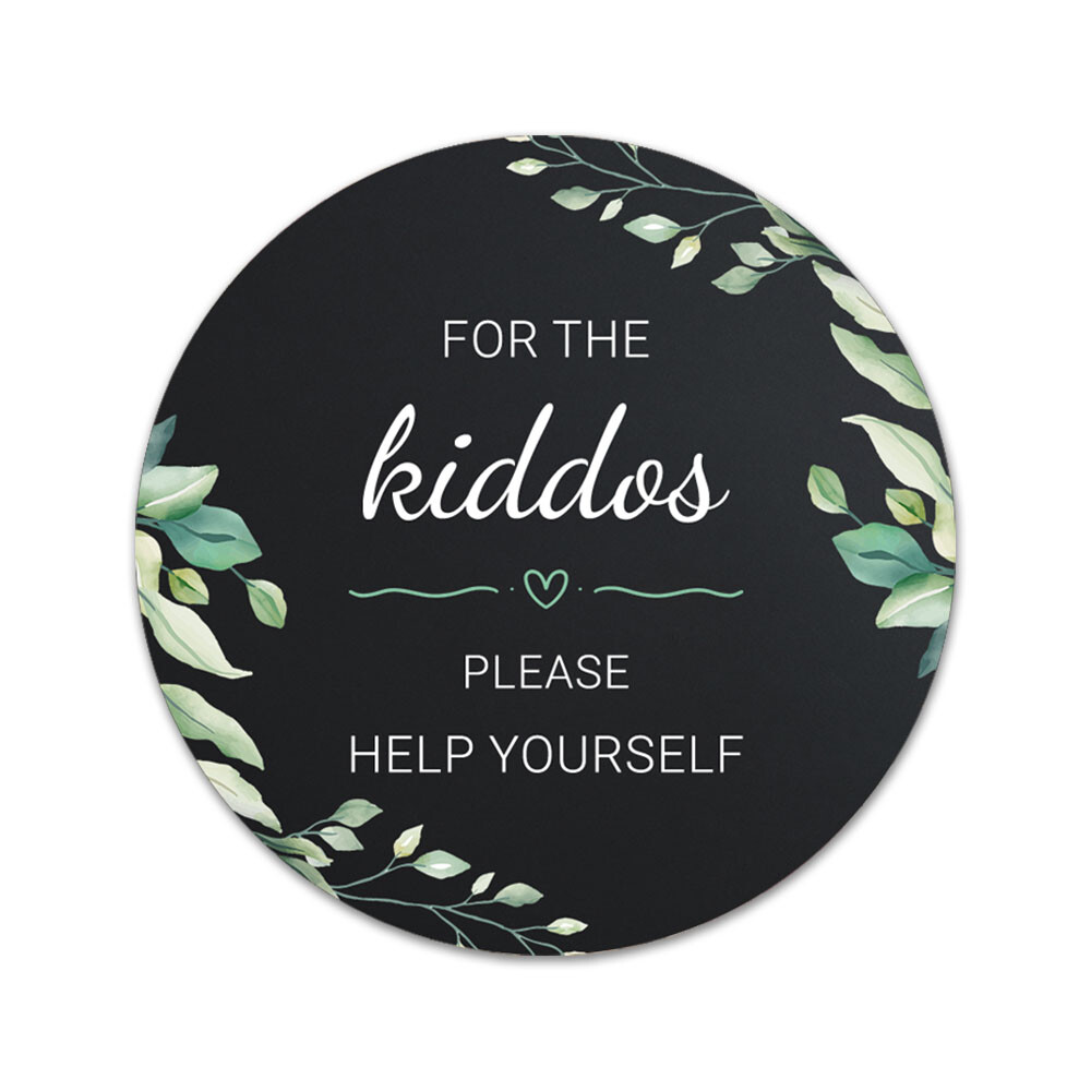 For The Kiddos Please Help Yourself (5 x 5“) Circle Table Sign