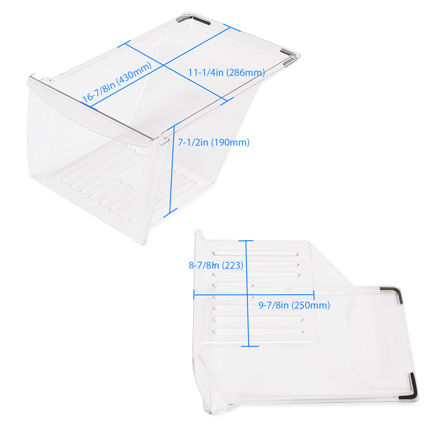 Clear Crisper Drawer Compatible with Frigidaire Refrigerator 240337103 PS429854