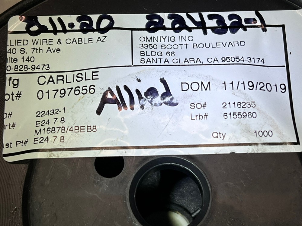 CARLISLE WIRE M16878/4BEB8