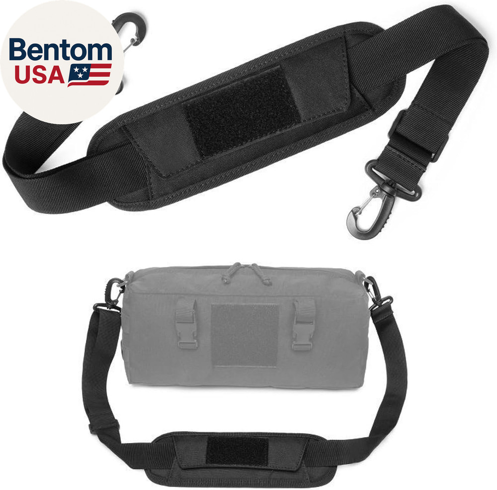 Bag Shoulder Strap Replacement Adjustable Strap with Padded Metal Hooks for Cros