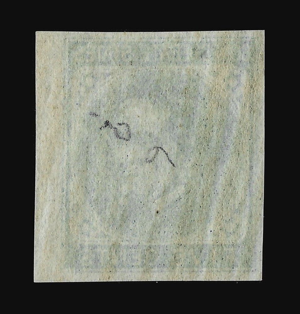 CSA #7 Blue. De La Rue Print. Full Original Gum. Extra Fine with Sheet Margin.