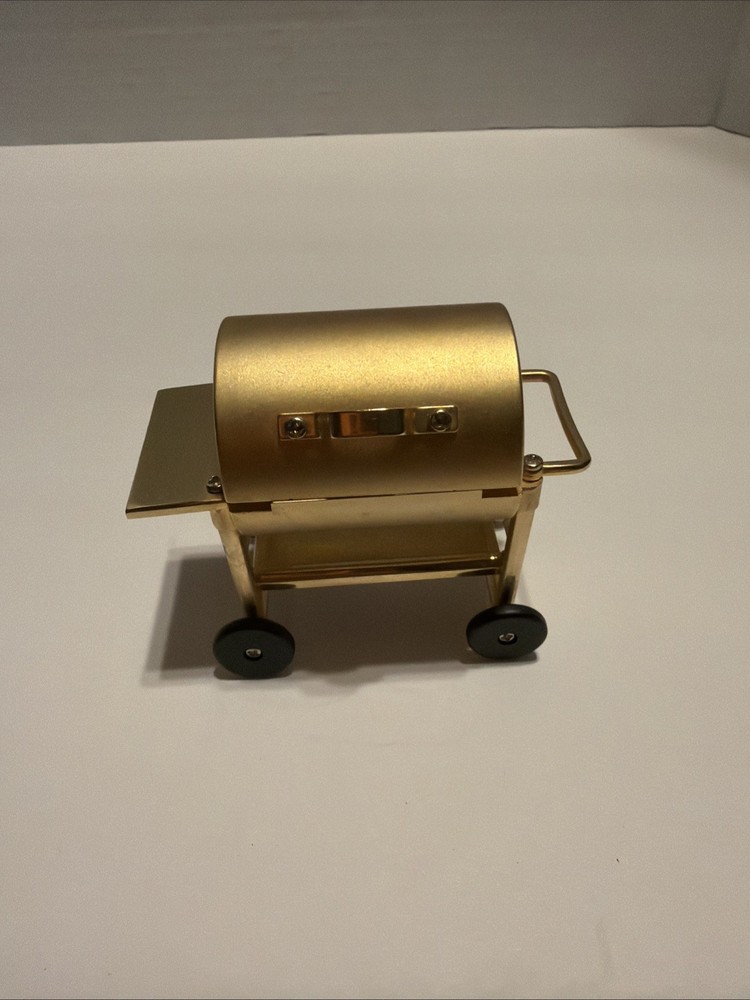Breeze Collection Mini Gold BBQ Clock Quartz Untested *Nice*
