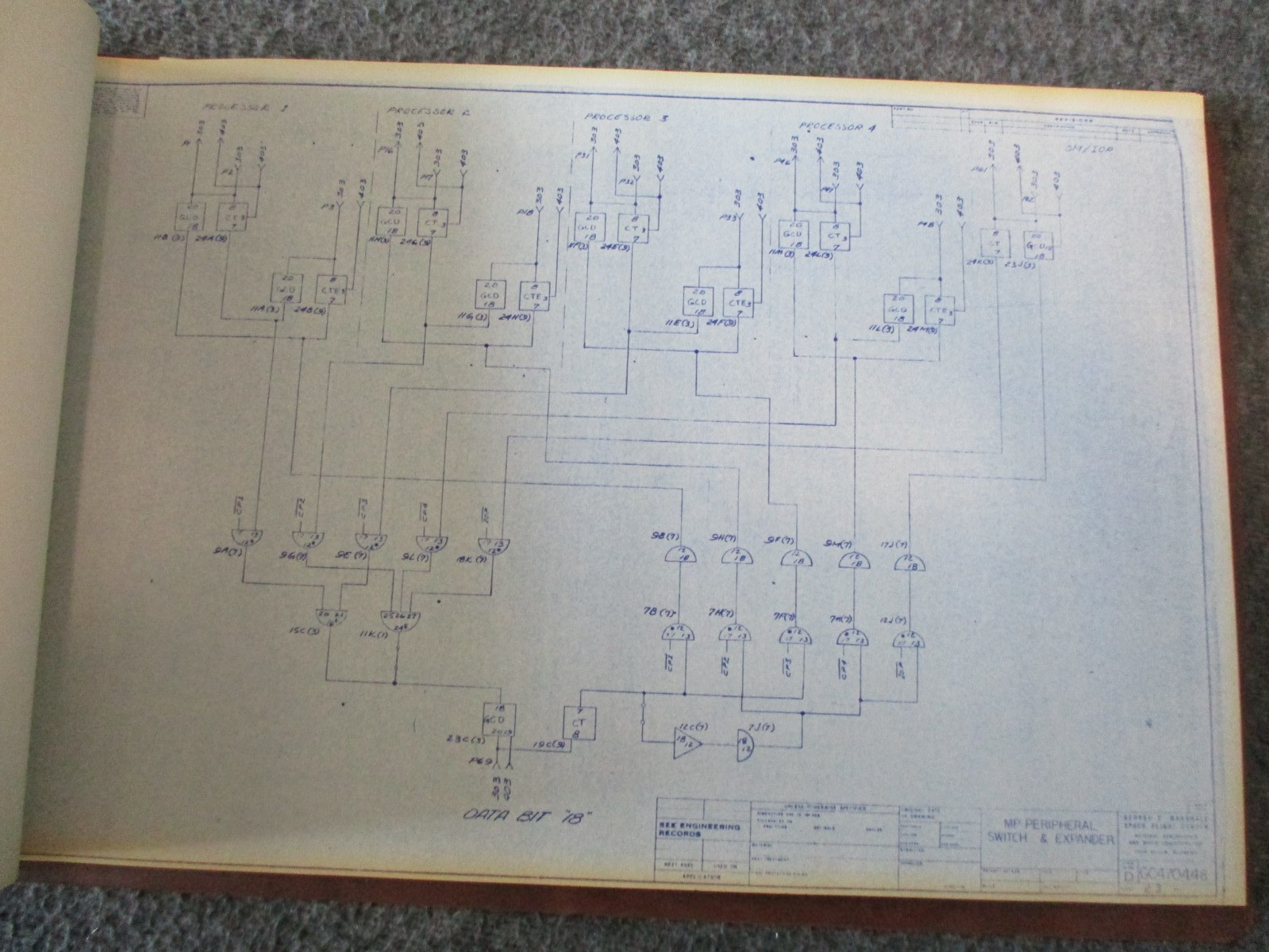 NASA MSFC SPERRY APOLLO/SKYLAB SYSTEMS CHECKOUT LAB BOOK +TECHNICAL/BLUEPRINTS)