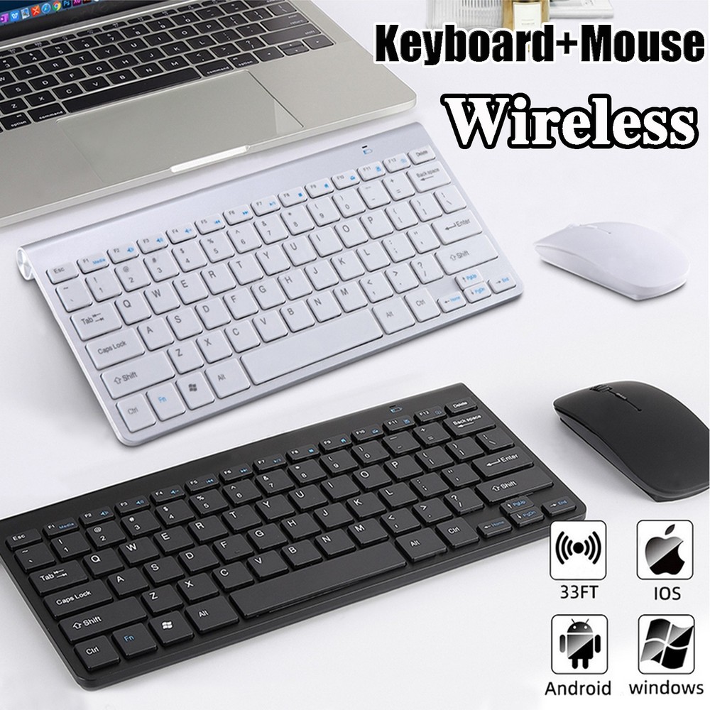Wireless Mini Keyboard And Mouse Set Waterproof 2.4G For Mac Apple PC Computer