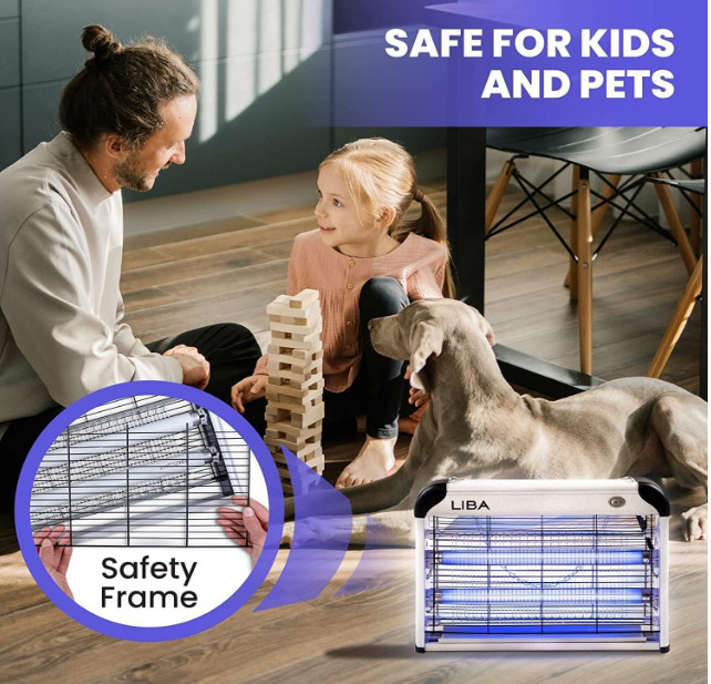 LiBa Electric Bug Zapper (2-Pack) Indoor Insect Killer - (4) Extra Replacement