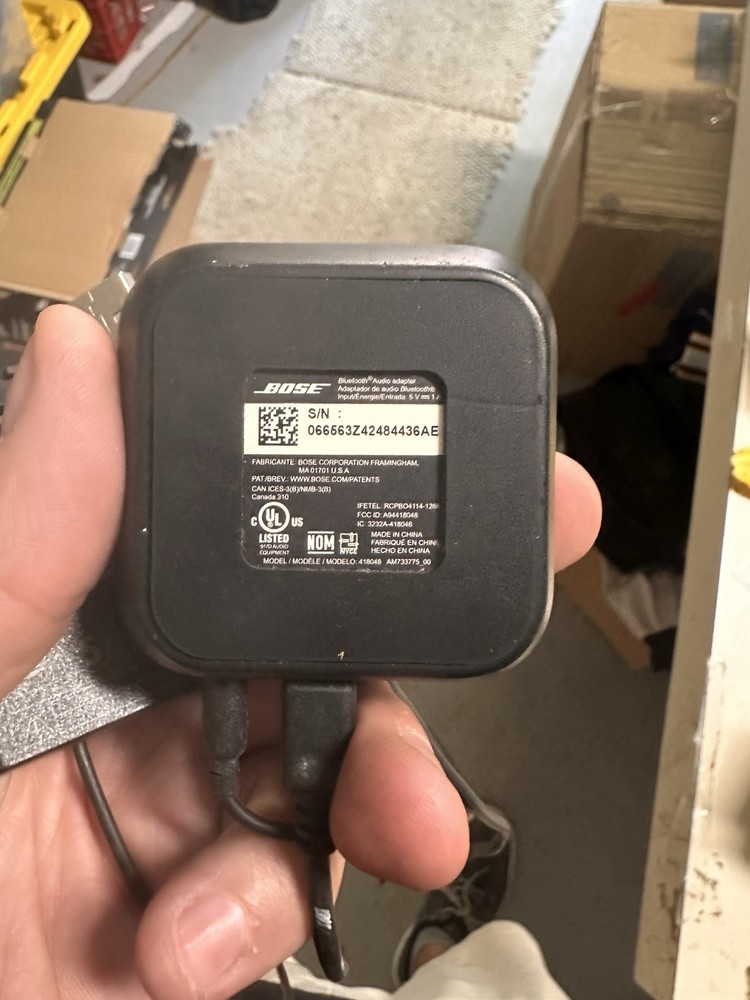 Bose Wireless Bluetooth Audio Adapter, Cables