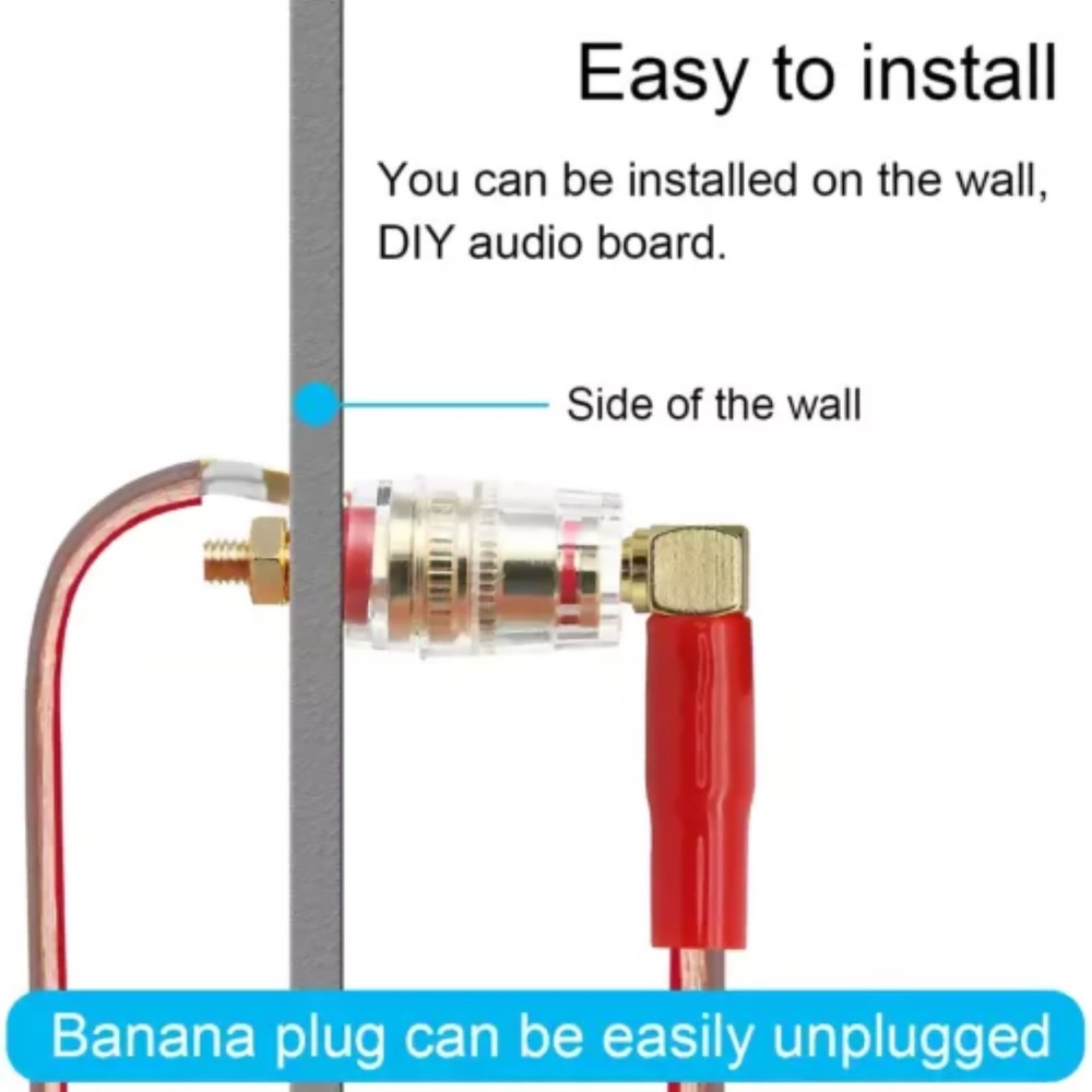 8Pcs New 4mm Amplifier Speaker Terminal Binding Post Banana Plug Adapter Socket