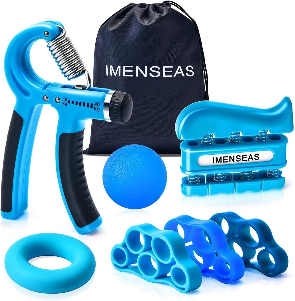 7-piece grip strength trainer Adjustable finger stretcher