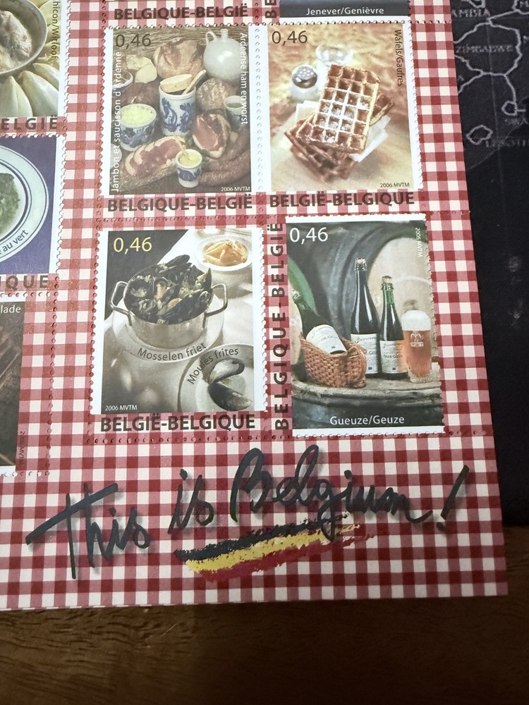 5 rare Belgiun post mini sheets