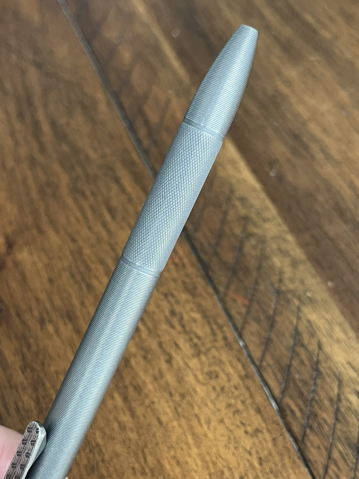 Tactile Turn Carryology Edition Slim Stonewash Titanium Bolt Action Pen Long