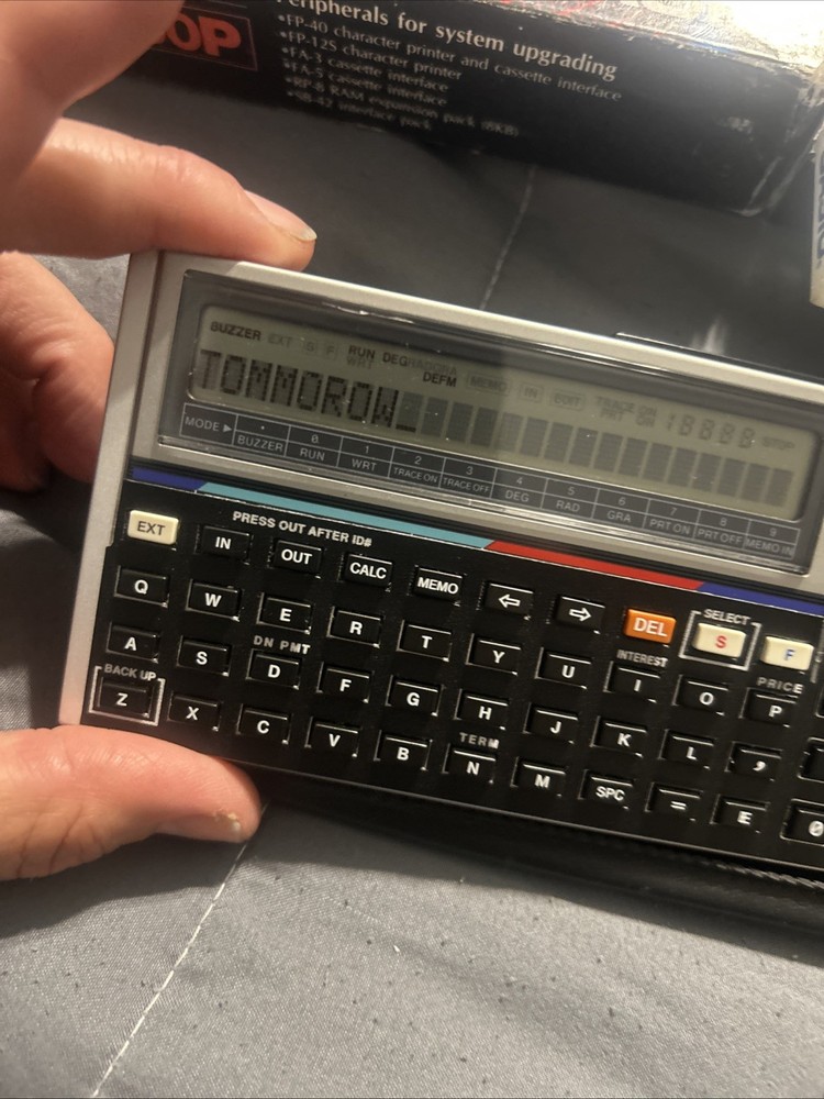 Vintage Casio FX-730P 1985 LCD BASIC pocket computer calculator