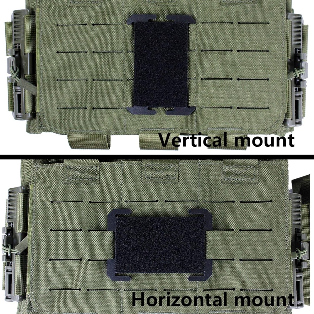2 Pack Molle Patch Boards, Rigid Hook & Loop Display for Tactical Backpacks