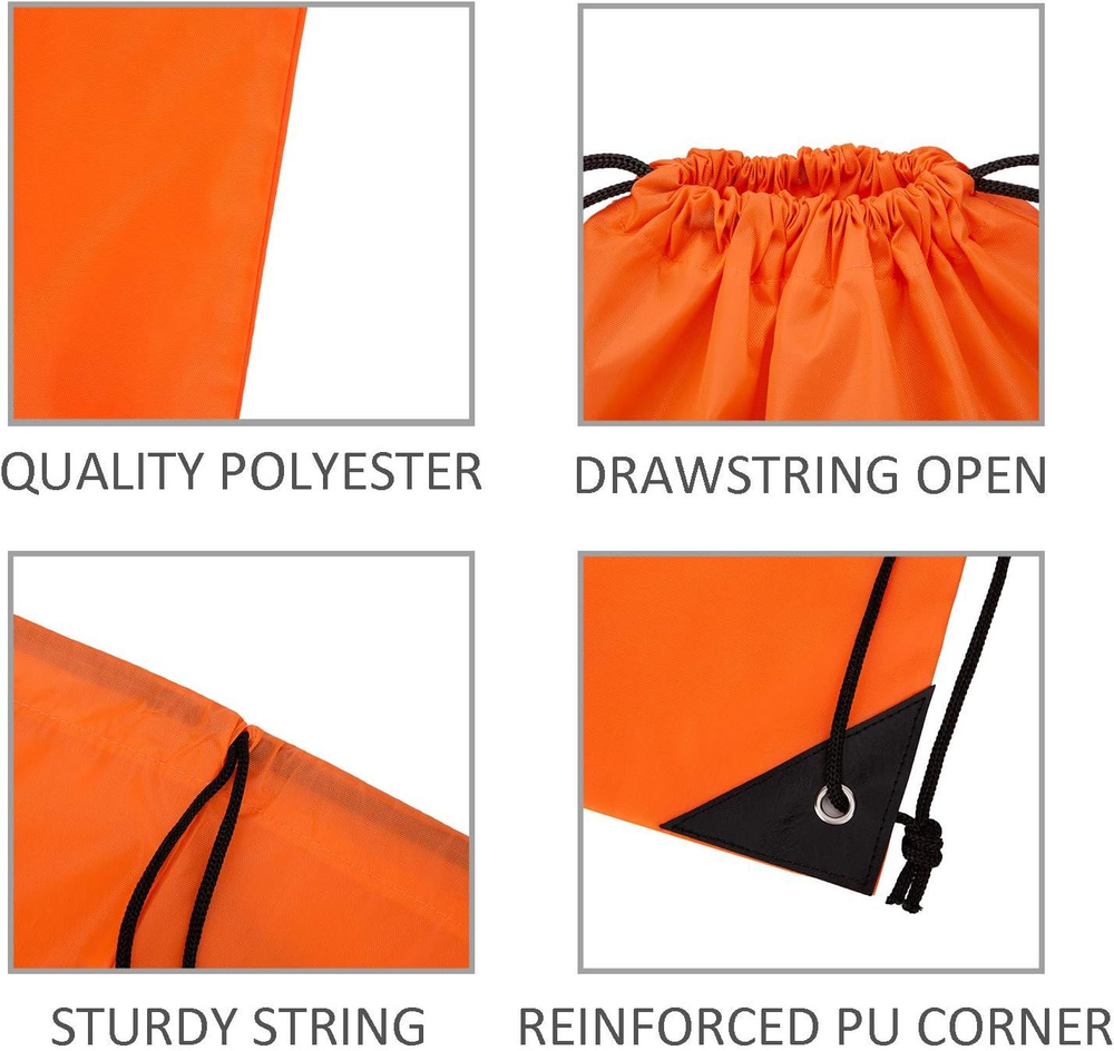 Vorspack Drawstring Backpack 20 Pieces for Party Gym one-size, Multicolor