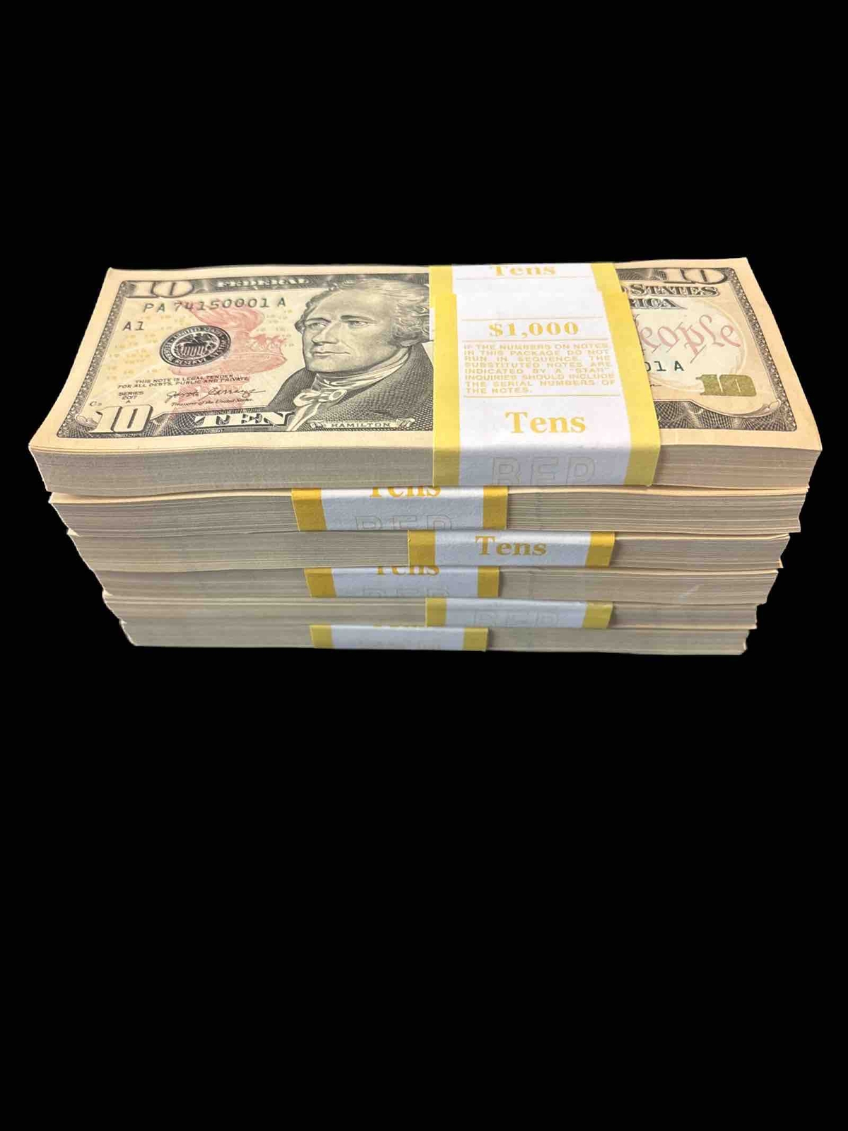$200 Cash - 20 Uncirculated Ten Dollar Bills In Sequential Order