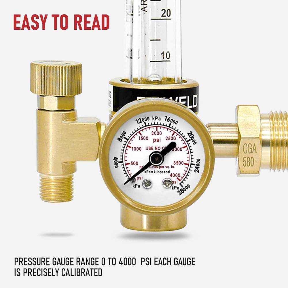 Welding Gas Gauge with Multiple Outlets