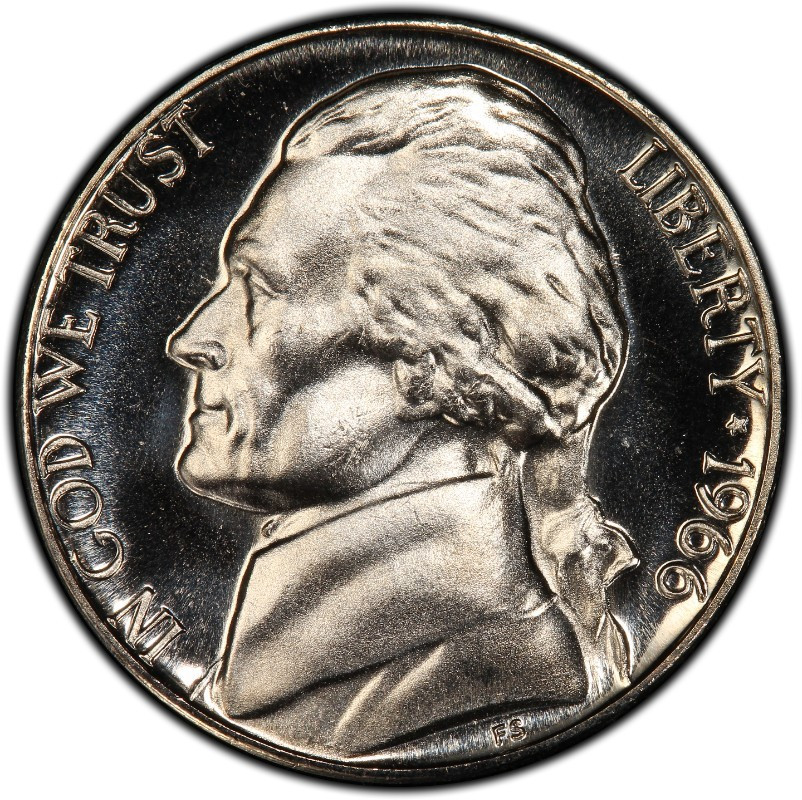 1966 S Special Mint Set Finish Jefferson Nickel 5C