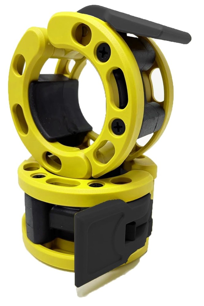 Clout Olympic Barbell Collars Quick Release Thumb Spinner Locking Pair Weights