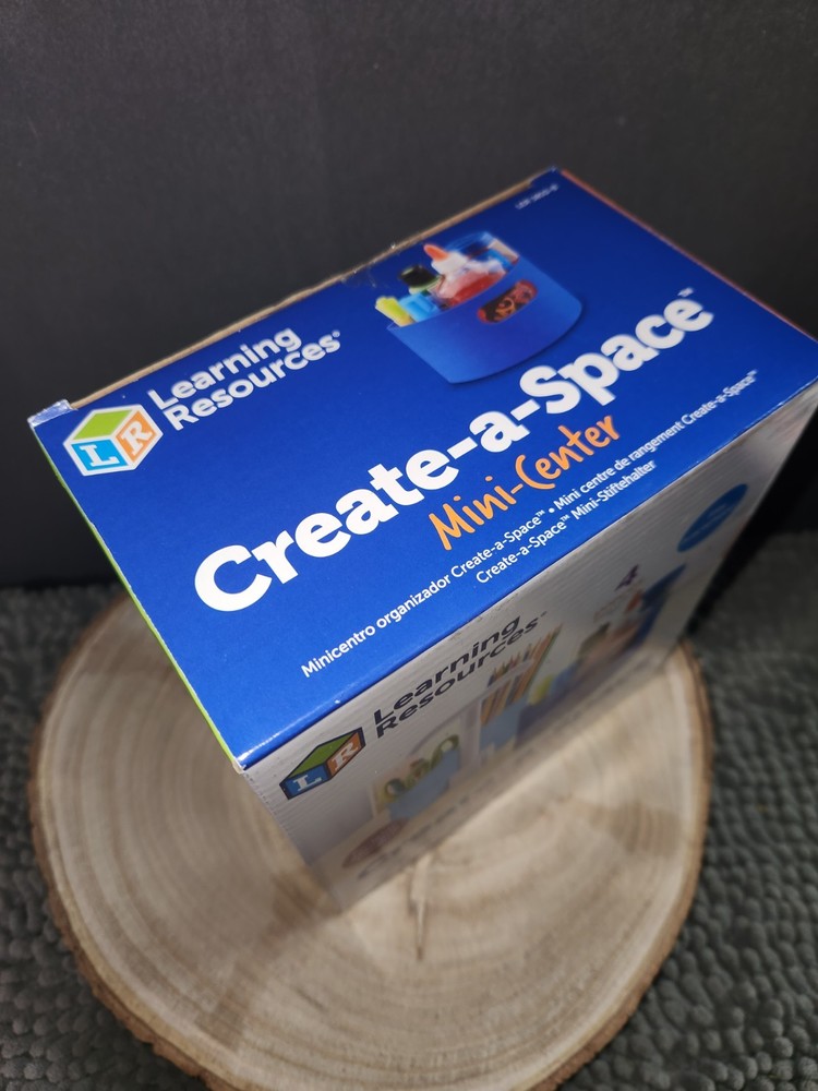 Create-A-Space Mini Center 3 Tray & Handle Blue Desk Organize Learning Resources