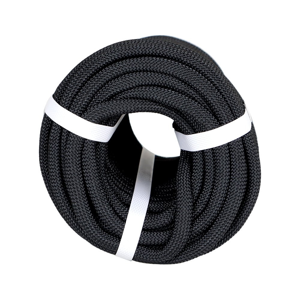 3520Lbs Pulling Braided Polyest Rope Black High Strong Rope 3/8" × 100'