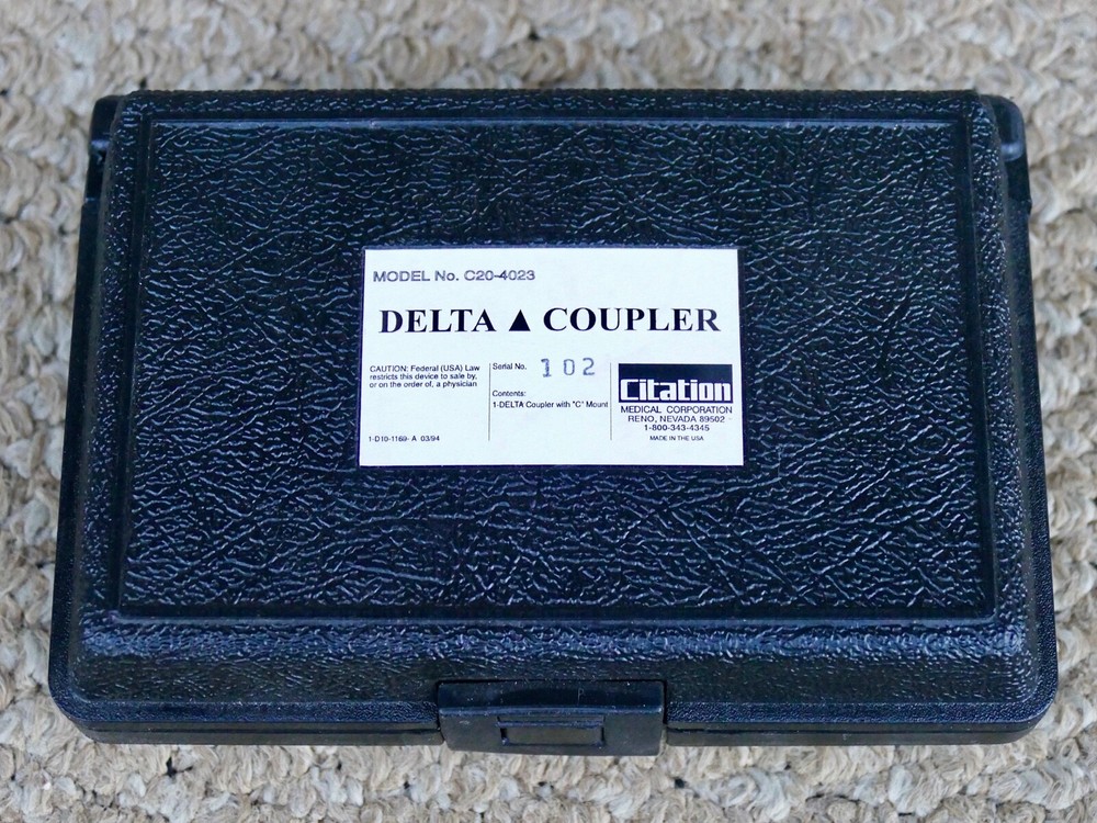 C-mount camera coupler - Citation Delta Scope, 3 adapters V-mount Stryker Baxter