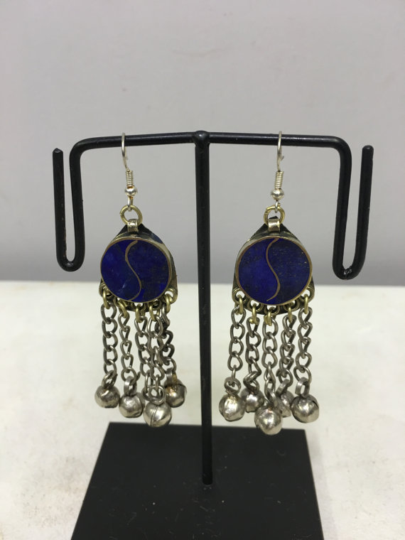 Earrings Silver Lapis Dangle Silver Earrings