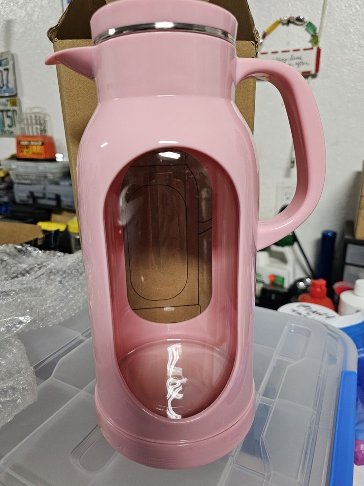 Delove Pink Glass Pitcher