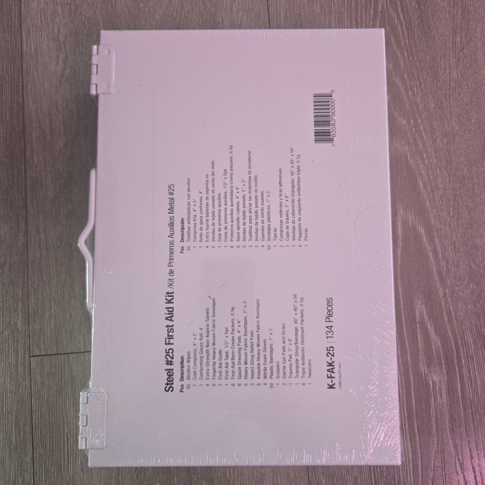 25-Unit Metal First Aid Kit