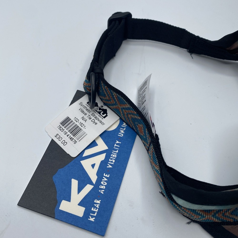 Kavu Strapvisor Visor Wave Tie Dye Adjustable One Size NWT!