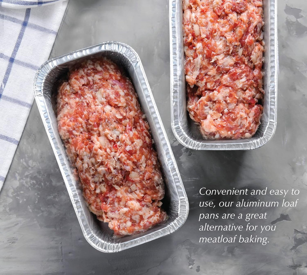(65 Pack) 2Lb Foil Bread Pans for Baking, Disposable Bread Pans - Perfect for Ba