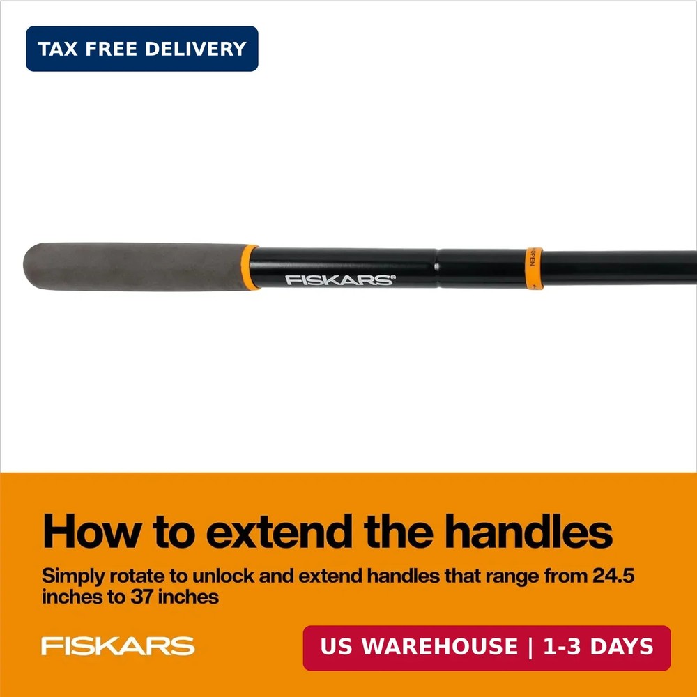 Fiskars Loppers for Tree Trimming, Heavy Duty, with Extendable Handle (24.5"-37"